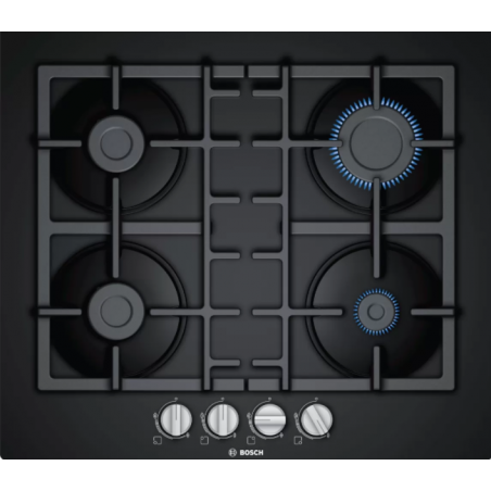 Tables - TABLE GAZ 60CM 4FOY VERRE NOIR