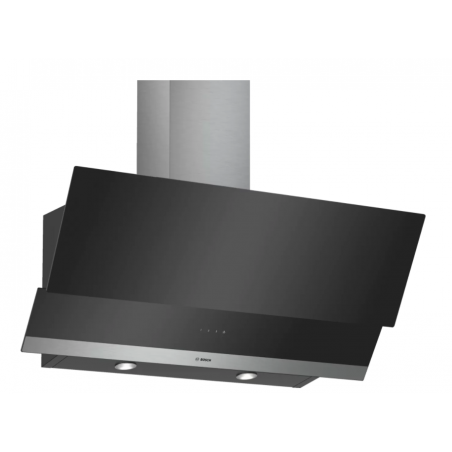 Hottes - HOTTE MUR INCL VERRE 90CM 629M3/H C NOIR