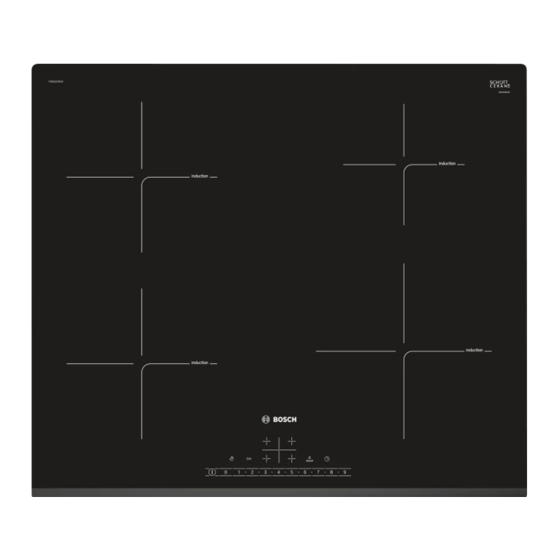 Tables - TABLE INDUCTION 60CM 4F DS BISEAU AVANT