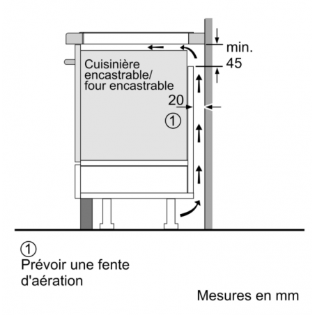 Tables - TABLE INDUCTION COMBI 80CM 4F MT BISEAU