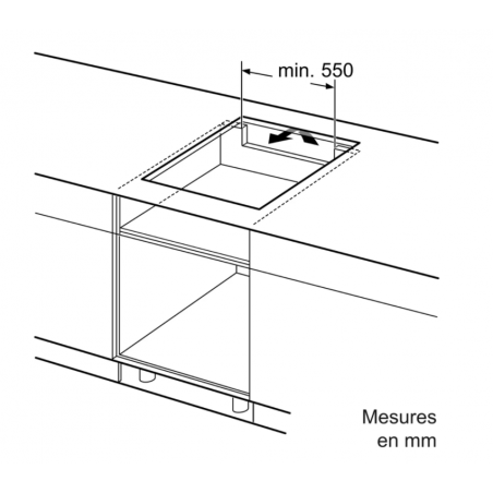 Tables - TABLE FLEXINDUCTION 60CM 3F MT 3 BISEAUX