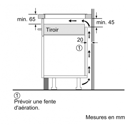 Tables - TABLE FLEXINDUCTION 60CM 3F MT 3 BISEAUX