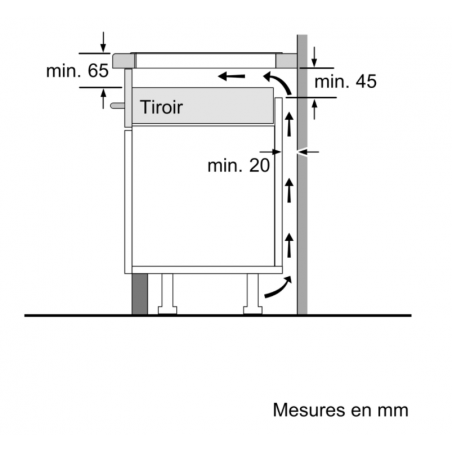 Tables - TABLE INDUCTION COMBI 60CM 3F MT BISEAU