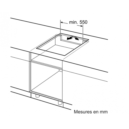 Tables - TABLE INDUCTION COMBI 60CM 3F MT BISEAU