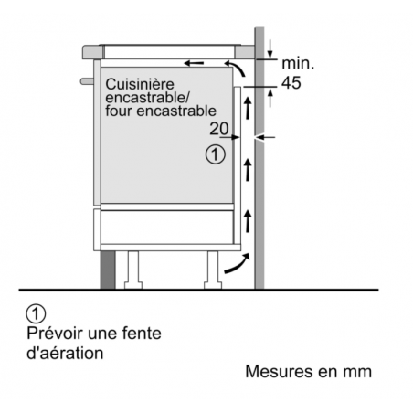 Tables - TABLE INDUCTION COMBI 60CM 3F MT BISEAU