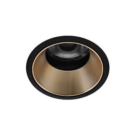 SILK RDX WARM 6W 530Lm 36° DIM NOIR MAT - CHAMPAGNE