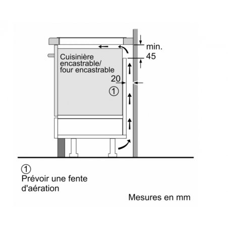 Tables - TABLE INDUCTION 60CM 3F T BISEAU AVANT
