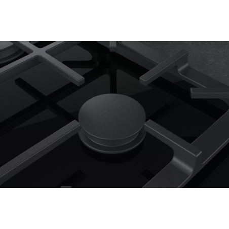 Tables - TABLE GAZ 90CM 4F+WOK FLAMESL VERRE NOIR