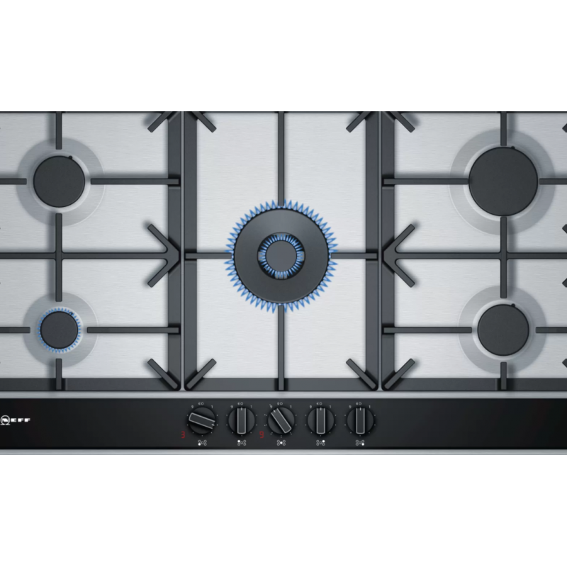 Tables - TABLE GAZ 90CM 4F+WOK FLAMESELECT INOX