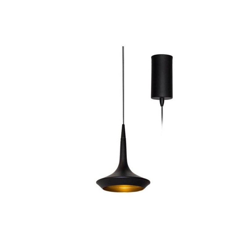 WING 8W 600Lm 3000K 80° NOIR - DORE