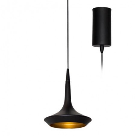 WING 8W 600Lm 3000K 80° NOIR - DORE