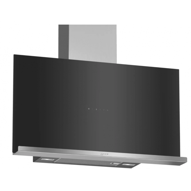 Hottes - HOTTE MUR PLATE 90CM 739M3/H A NOIR