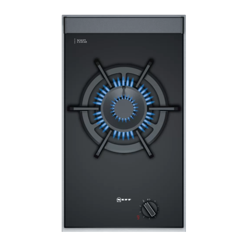 Tables - DOMINO GAZ 30CM 1 FOYER VERRE NOIR