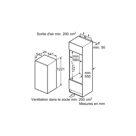 Refrigerateurs - REFRIGERATEUR 1P INT 122 GLISS