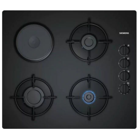 Tables - TABLE GAZ 60CM 3FOY VERRE NOIR