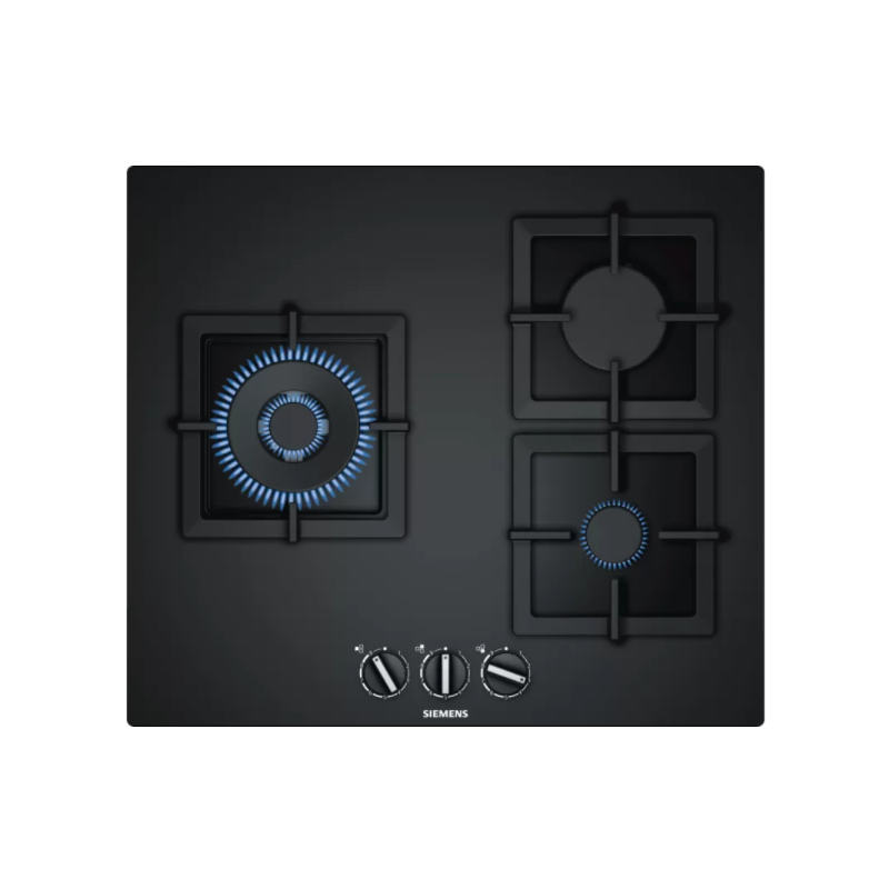 Tables - TABLE GAZ 60CM 2F+WOK FLAMESL VERRE NOIR