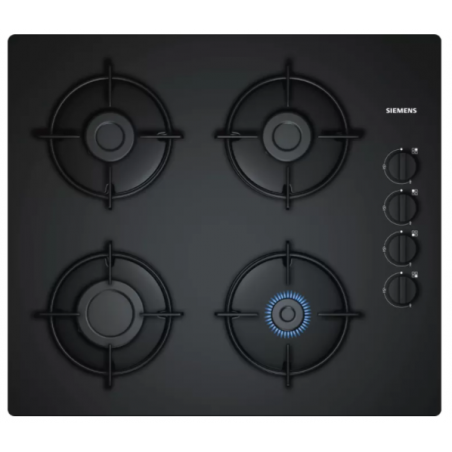 Tables - TABLE GAZ 60CM 4FOY VERRE NOIR