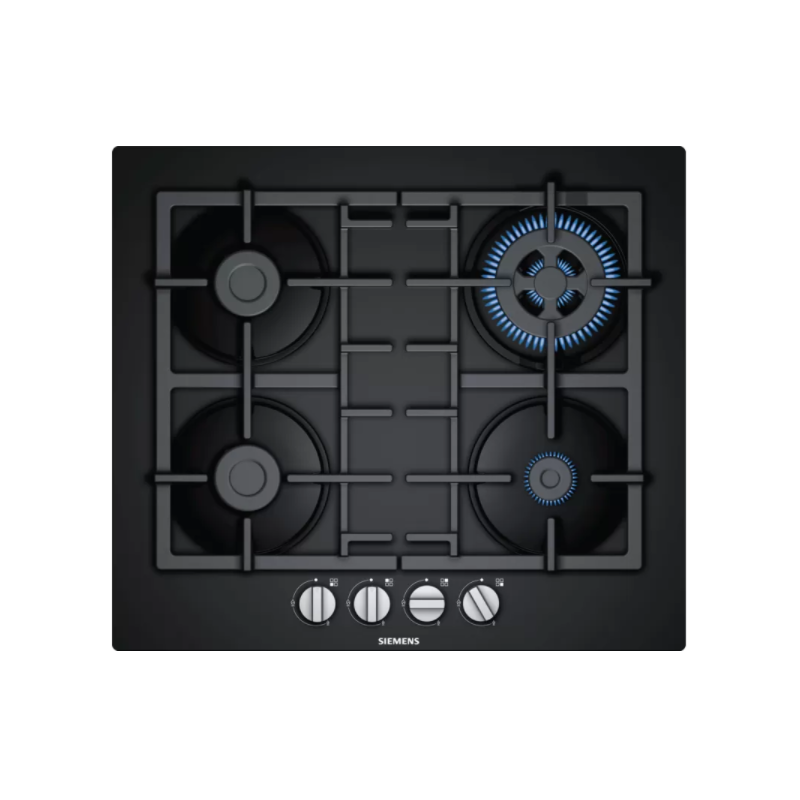 Tables - TABLE GAZ 60CM 3F+WOK VERRE NOIR