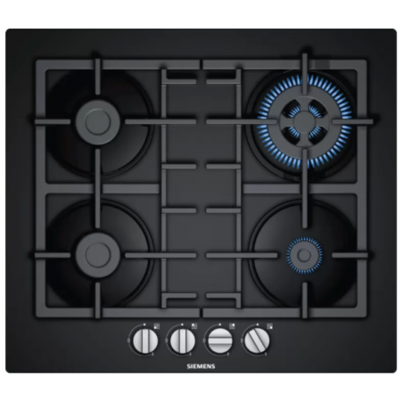 Tables - TABLE GAZ 60CM 3F+WOK VERRE NOIR