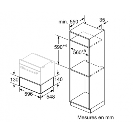 Acc. cuisson - TIROIR NON-CHAUFFANT 14CM PUSH PULL NOIR
