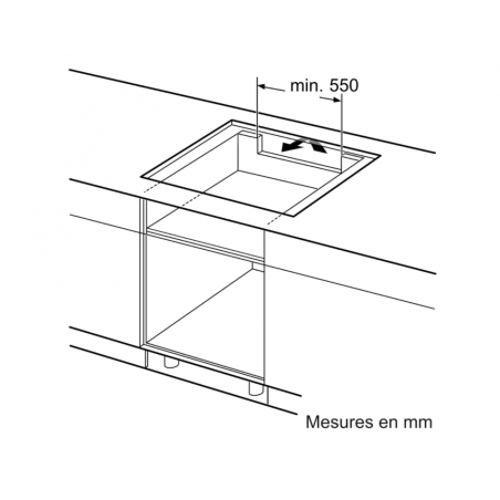 Tables - TABLE 2FLEXINDUCTION+ 80CM 4F TWPF CADRE
